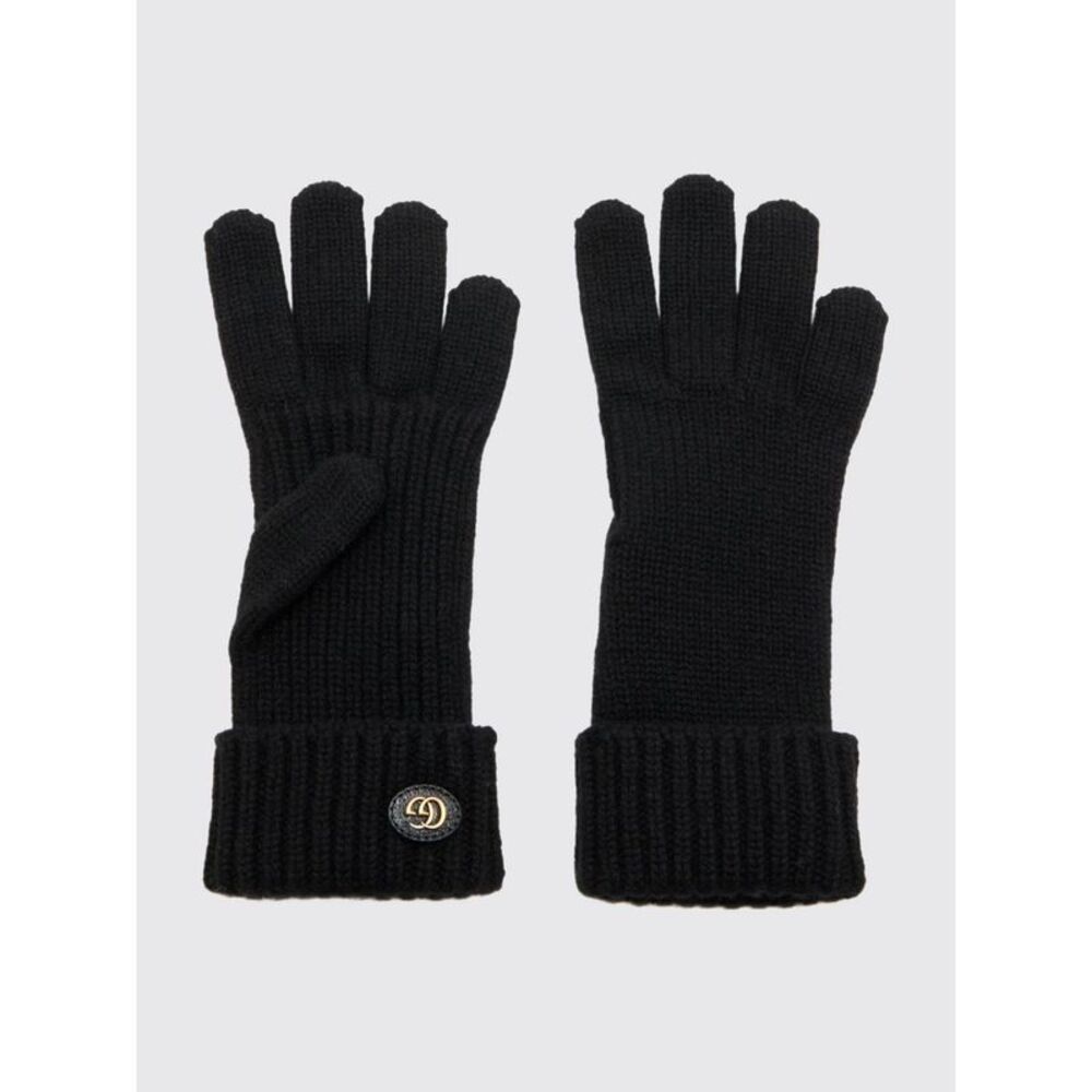 Gucci Women Gucci Gg Monogram Wool-Blend Gloves With Ribbed Cuffs